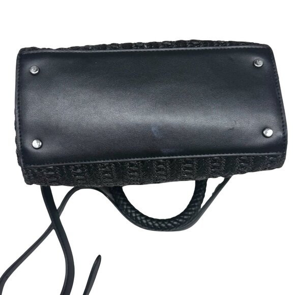 Steve Madden “Bhaymann” Woven Black Satchel – Braided Handle - Picture 5 of 13